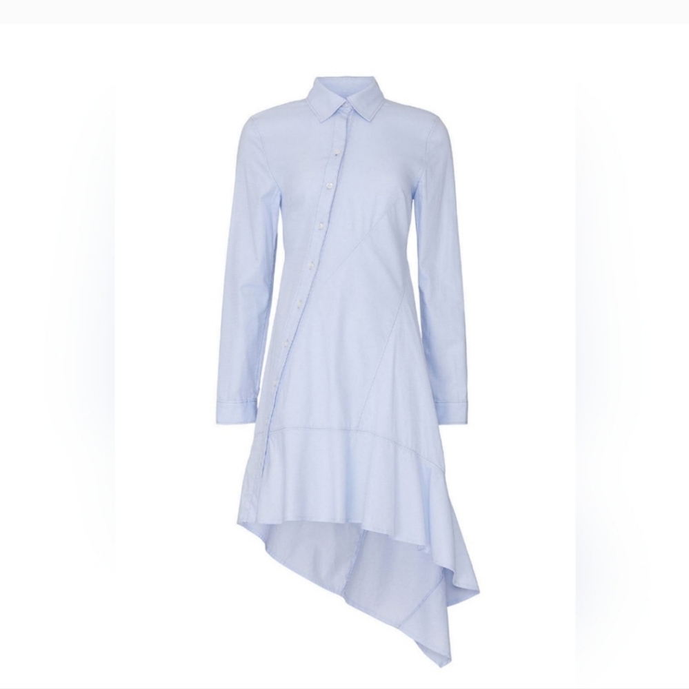 Kochè 100% Cotton Asymmetrical Light Blue Dress